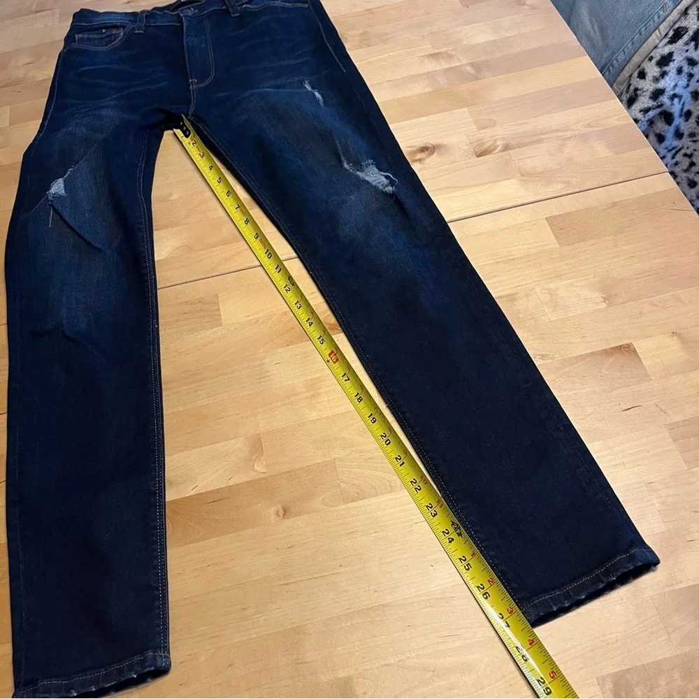 HUDSON Barbara Super Skinny Dark Wash Distressed Jeans Size 27